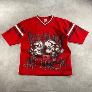 1998 WCW New World Order Red & Black Attack Wolf Pack Jersey